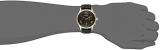Jorg Gray Mens JG6600-21 Stainless Steel Watch Black Dial Leather Strap