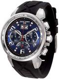 Jorg Gray Mens JG5600-23 Chronograph Watch Patterned Dial Silicone Strap