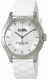 COACH Maddy Stainless Steel 40MM White Rubber Strap Watch, Style W6033