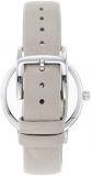 Kate Spade Women's Metro Stainless Steel Analog-Quartz Watch with Leather Calfskin Strap, Grey, 16 (Model: KSW1141)