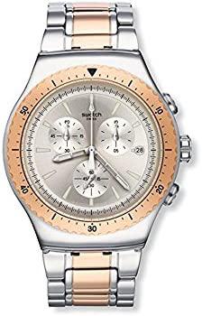 Swatch Men&#39;s Digital Quartz Watch with Stainless Steel Strap YOS452G