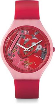 Swatch Women&#39;s Digital Quartz Watch with Silicone Strap SVOP100