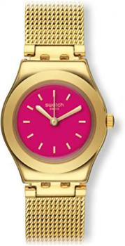 Swatch Women&#39;s Analogue Quartz Watch with Metal Strap YSG142M
