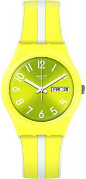 Swatch Unisex Adult Analogue Quartz Watch with Silicone Strap GJ702