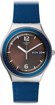 Swatch YGS774 Leather Strap Watch