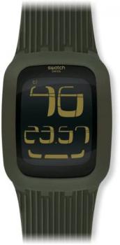 Swatch Unisex-Adult Digital Quartz Watch with Silicone Strap SURG101