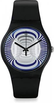 Swatch Men&#39;s Analogue Quartz Watch with Silicone Strap SUON124
