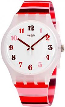 Swatch Unisex Adult Analogue Quartz Watch with Silicone Strap SUOK138