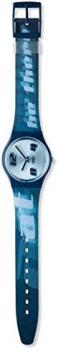 Swatch Unisex Wrist Watch Be There at GZ190 with Plastic Strap