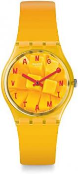 Swatch Unisex Adult Analogue Quartz Watch with Silicone Strap GO119