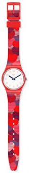 Swatch Womens Analogue Quartz Watch with Silicone Strap GR182