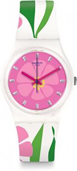 Swatch Women&#39;s Digital Quartz Watch with Silicone Strap GZ304