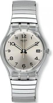 Swatch Women&#39;s Digital Quartz Watch with Stainless Steel Bracelet – GM416A