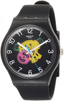 Swatch Men&#39;s Analogue Quartz Watch with Silicone Strap SUOB140