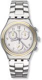 Swatch Men&#39;s Digital Quartz Watch with Stainless Steel Strap YCS586G