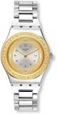 Swatch Womens Analogue Quartz Watch with Stainless Steel Strap YLS210G