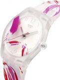 Swatch Ladies Exotic Curves Pink Strap Watch