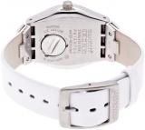 Swatch Womens Analogue Quartz Watch with Leather Strap YLS177
