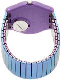 Swatch Women's Digital Quartz Watch with Stainless Steel Strap GV129B
