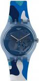 Swatch Men&#39;s Digital Quartz Watch with Silicone Strap SUOZ215