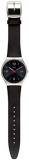Swatch Mens Analogue Swiss Quartz Watch with Real Leather Strap SS07S100