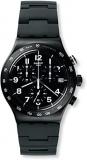 Swatch Unisex Chronograph Quartz Watch with Stainless Steel Strap YVB402G