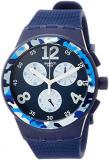 Swatch Men&#39;s Chronograph Quartz Watch with Silicone Strap SUSN414
