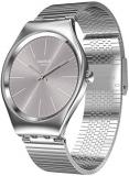 Swatch Womens Analogue Swiss Quartz Watch with Stainless Steel Strap SYXS123GG