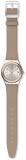 Swatch Womens Analogue Quartz Watch with Leather Strap YLS458