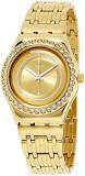 Swatch Womens Analogue Quartz Watch with Stainless Steel Strap YLG136G