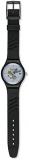 Swatch Womens Chronograph Quartz Watch with Leather Strap YCS582