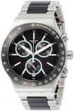 Swatch Men&#39;s Chronograph Quartz Watch with Stainless Steel Strap YVS434G
