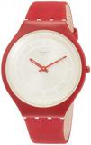 Swatch Women&#39;s Analogue Quartz Watch with Leather Strap SVUR100