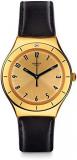 Swatch Unisex Analogue Quartz Watch with Leather Strap YGG105