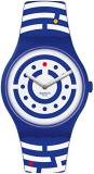 Swatch Mens Analogue Quartz Watch with Silicone Strap SUOZ279