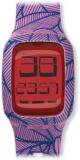 Swatch Women&#39;s Silicone Band Quartz Red Dial Analog Watch SURP104