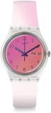 Swatch Womens Analogue Swiss Quartz Watch with Silicone Strap GE719