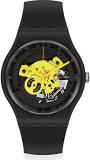 Watch Swatch New Gent Bioceramic Lacquered SO32B111 TIME to Yellow Big