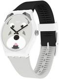 Swatch Unisex Adult Analogue Swiss Quartz Movement Watch with Silicone Strap GW210