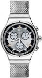 Swatch Mens Chronograph Quartz Watch with Stainless Steel Strap YVS453MB