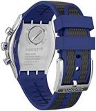 Swatch Mens Chronograph Quartz Watch with Rubber Strap YVS451