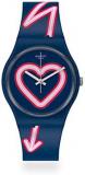 Swatch Women's Analogue Quartz Watch with Silicone Strap GN267