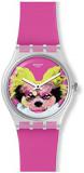 Swatch Unisex Adult Analogue Quartz Watch with Silicone Strap GE267