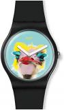 Swatch Unisex Adult Analogue Quartz Watch with Silicone Strap SUOB159