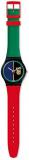 Swatch Mens Analogue Quartz Watch with Silicone Strap SUOB169