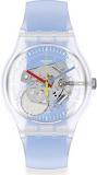 Swatch Watch New Gent SUOK156 CLEARLY BLUE STRIPED