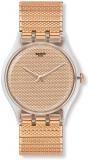 Swatch Womens Analogue Quartz Watch with Stainless Steel Strap SUOK134A