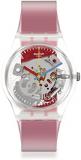 Swatch Gent GE292 CLEARLY RED STRIPED Watch