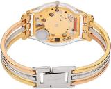 Swatch Ladies Tri Gold Stainless Steel Bracelet Watch