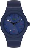 Swatch Automatic bio-sourced Plastic Strap, Blue, 18 Casual Watch (Model: SO30N4...